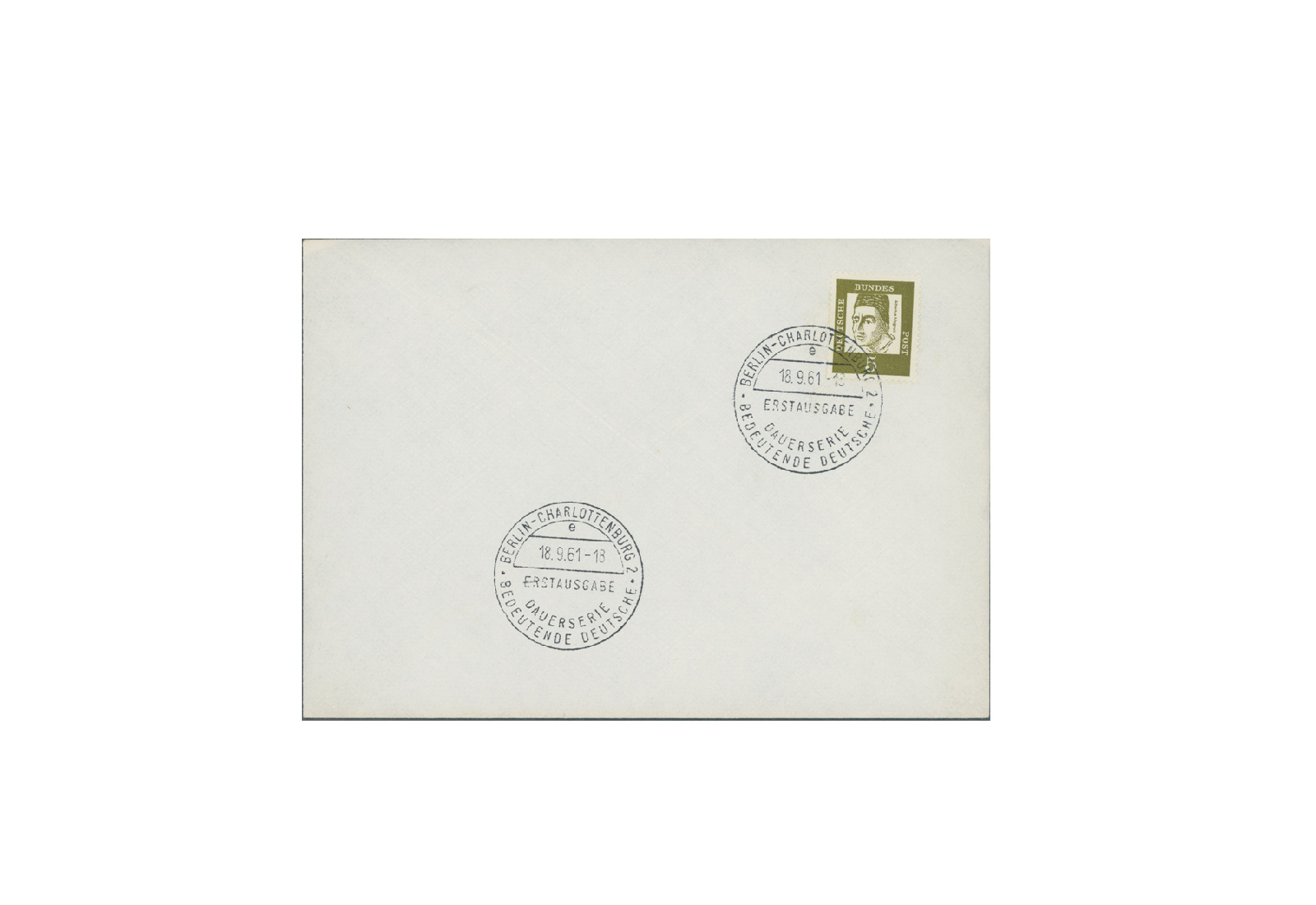 Ersttagsbrief BRD Bedeutende Deutsche 1961 Michel-Nr. 347 FDC