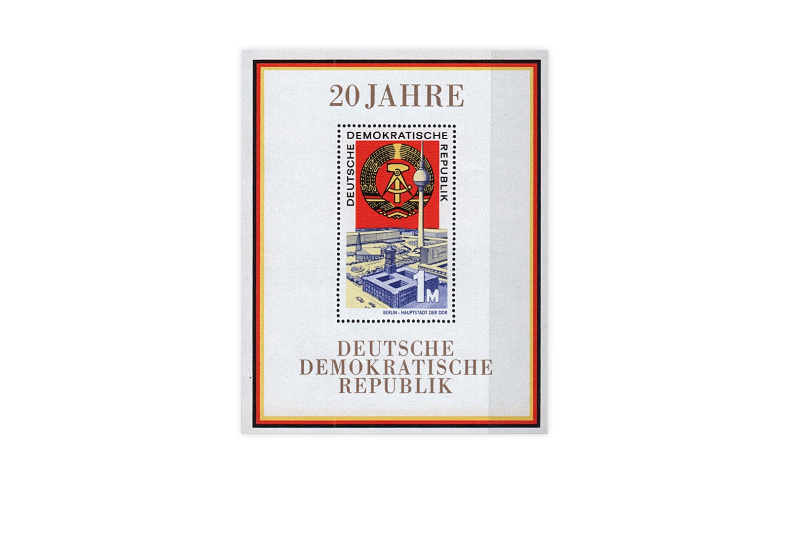DDR Block 28 20 Jahre DDR 1969 gestempelt