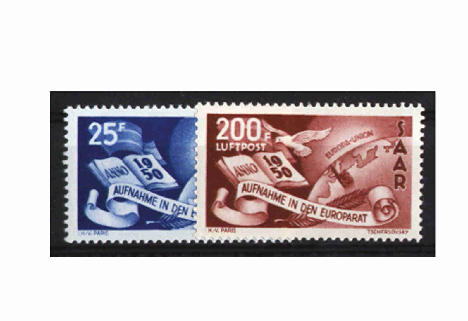Briefmarke Saar 297/298 gestempelt