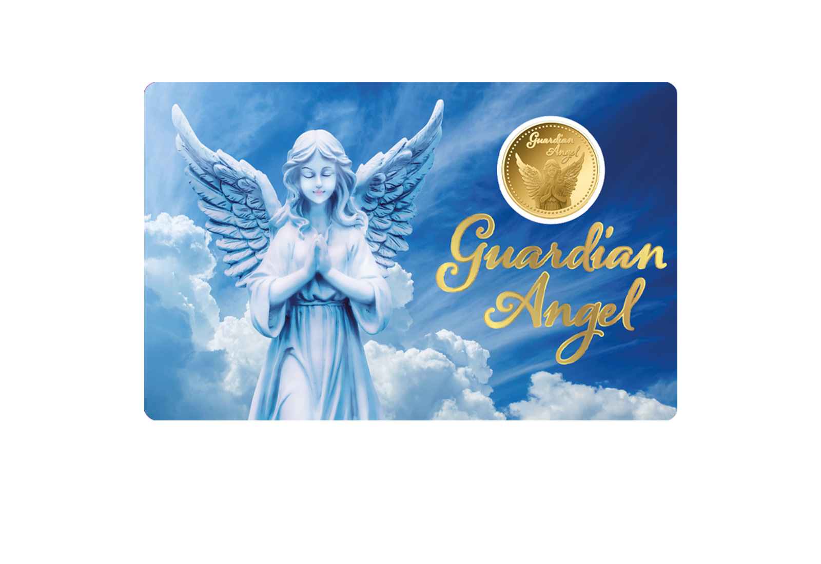 Goldmünze Motiv "Schutzengel" Coincard Feinheit 999/1000 Gold Geschenk