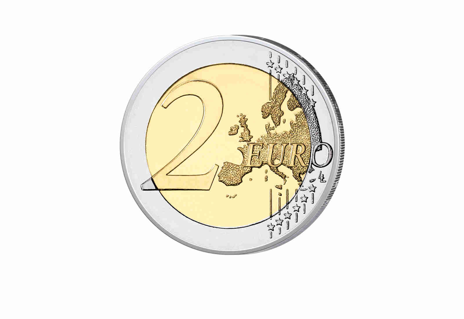 2 Euro mit Farbapplikation Sternzeichen Wassermann