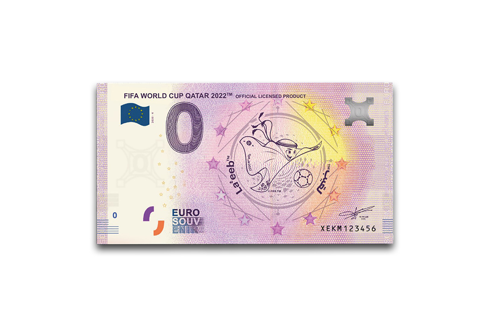 0 Euro Banknote La'eeb Qatar 2022