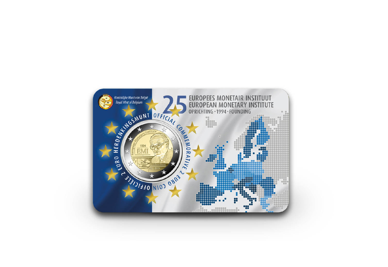 2 Euro 2019 Belgien 25 Jahre Europäisches Währungsinstitut st in Coincard