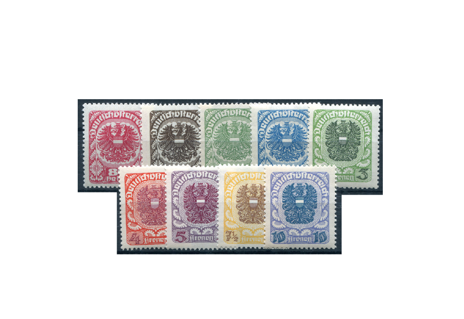 Briefmarken Österreich Freimarken 1919-1920 Michel-Nr. 312-320 y gestempelt
