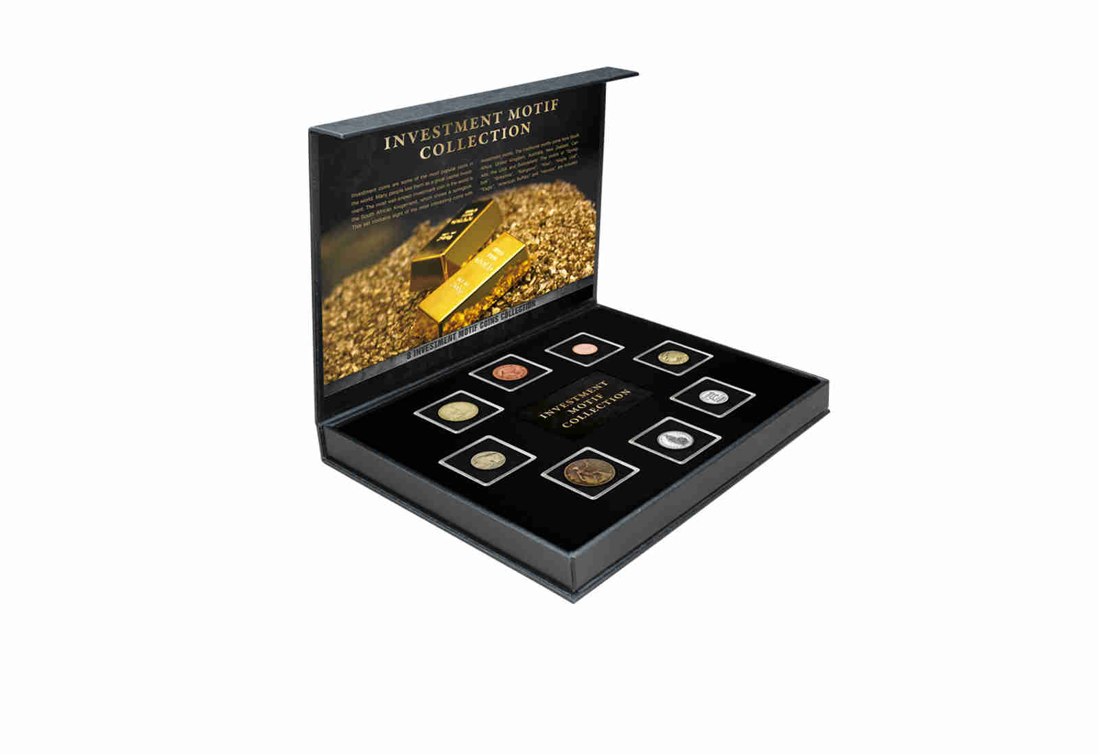 Welt Investment - Kollektion 8x berühmte Bullion - Motive in Münzbox