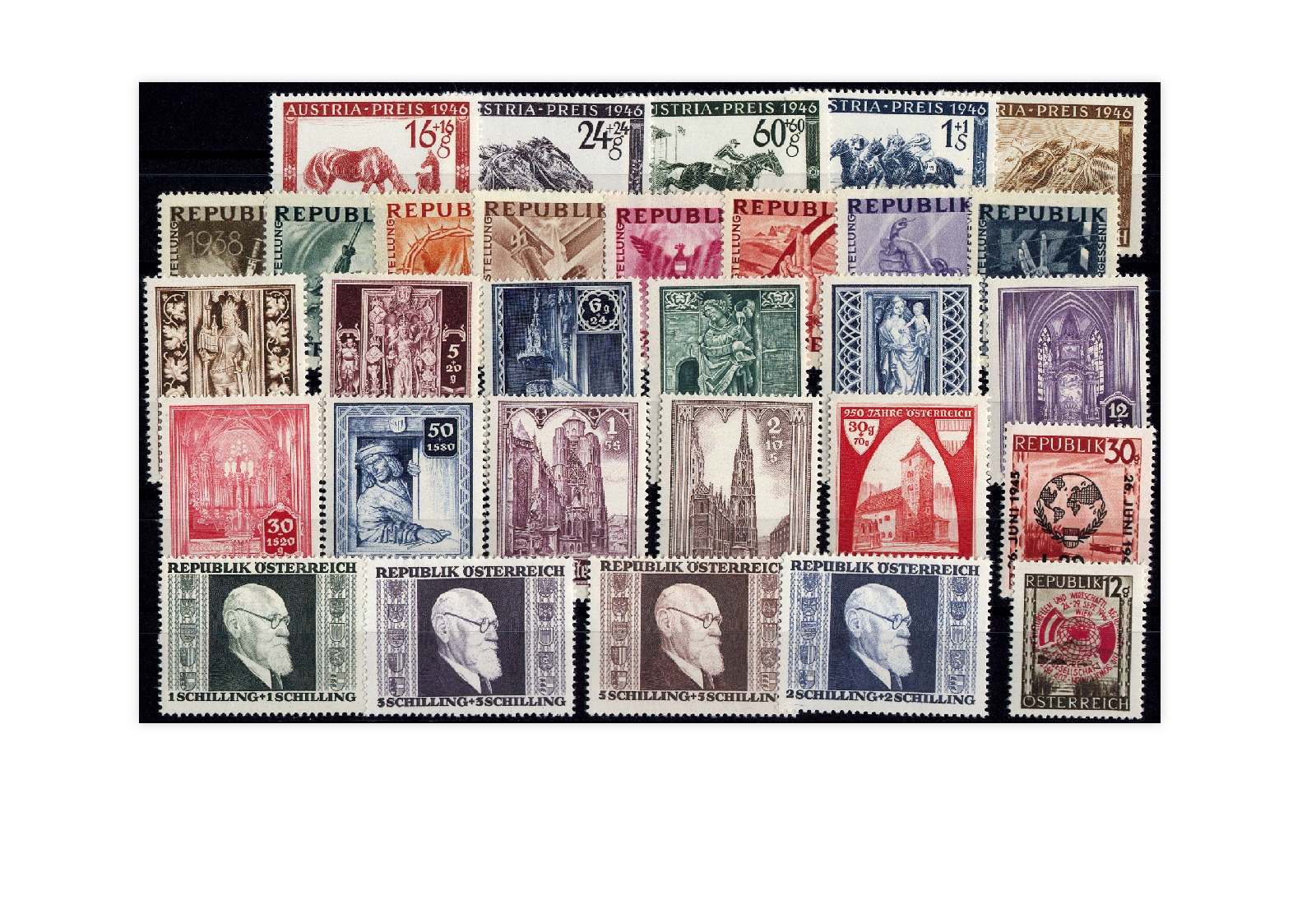 Österreich Mi.Nr. 771/800 Jahrgang 1946 postfrisch