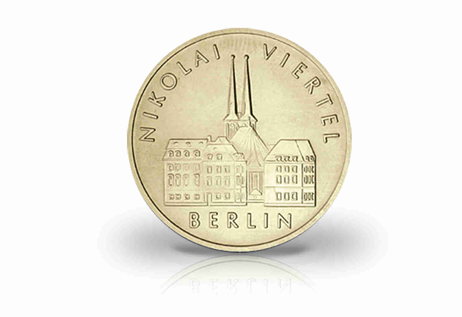 5 Mark Gedenkmünze 1987 DDR Nikolaiviertel in Berlin Jaeger-Nr. 1613