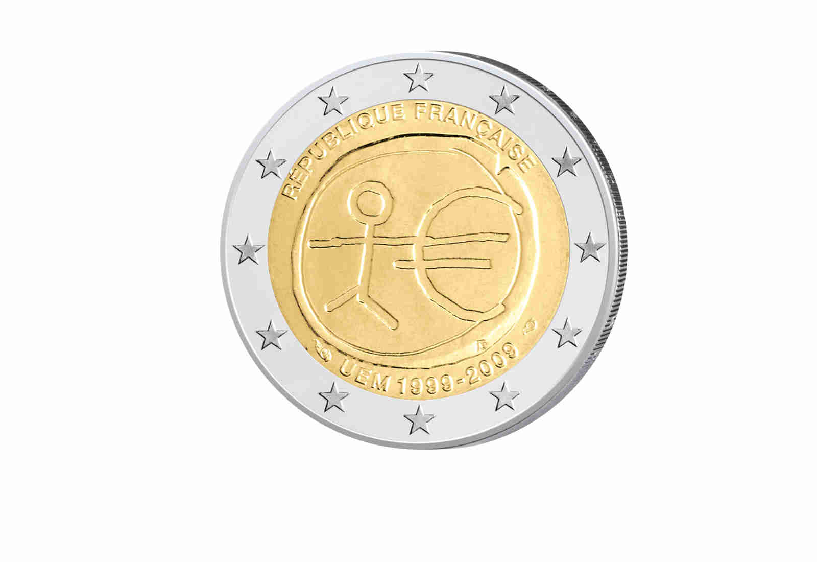 2 Euro 2009 Frankreich 10 Jahre WWU