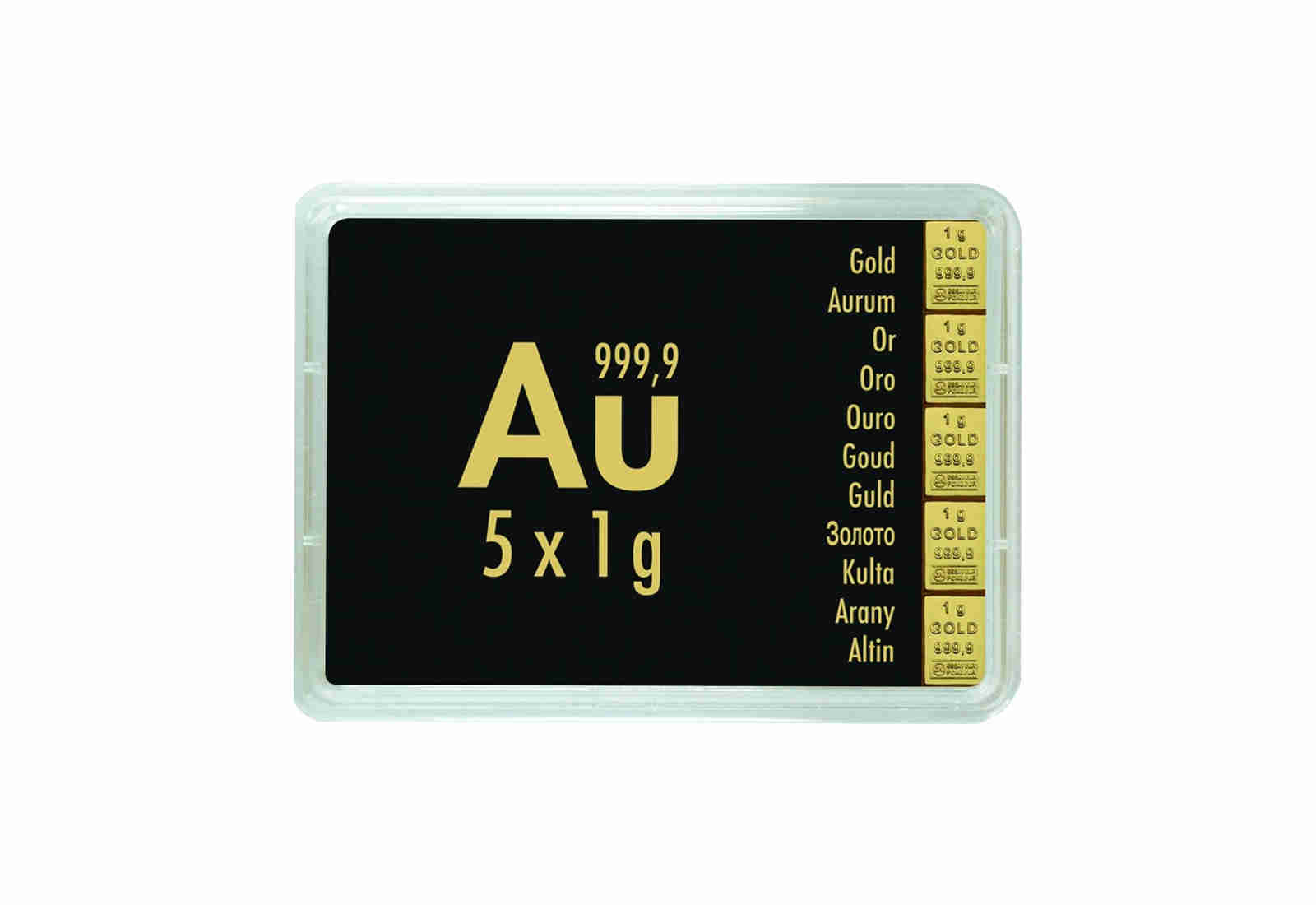 Goldbarren 5 g Combibar mit 5x 1 g