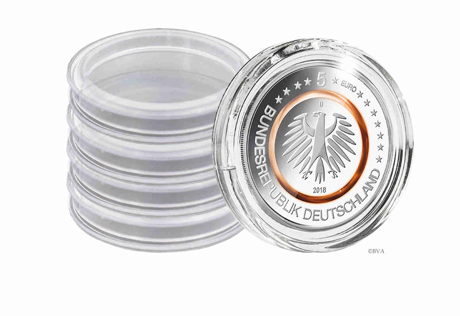 Münzkapseln für 5 Euro BRD - 5 Stück