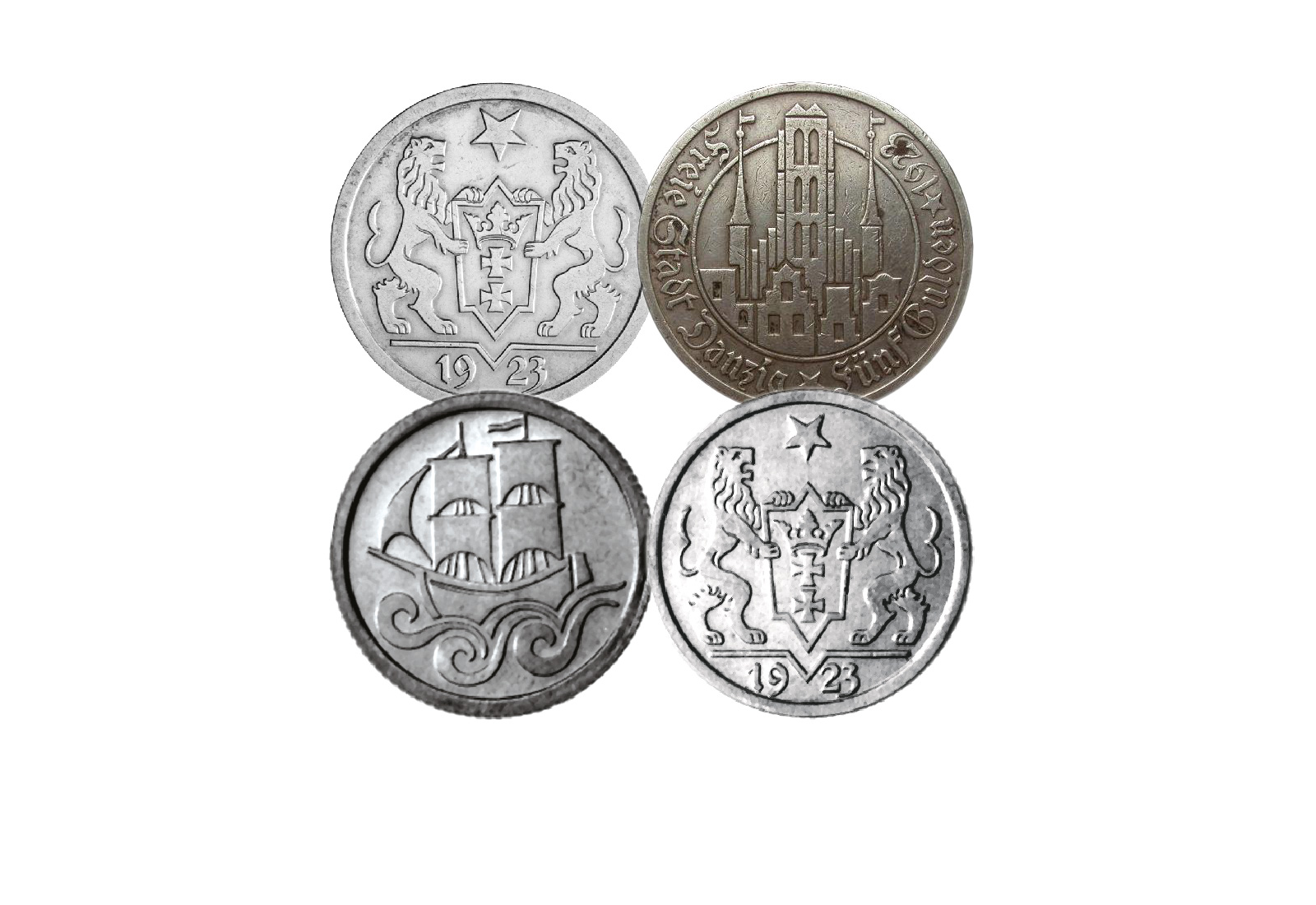 Danzigs Erste Münz-Serie J. D6 - D 9 ss