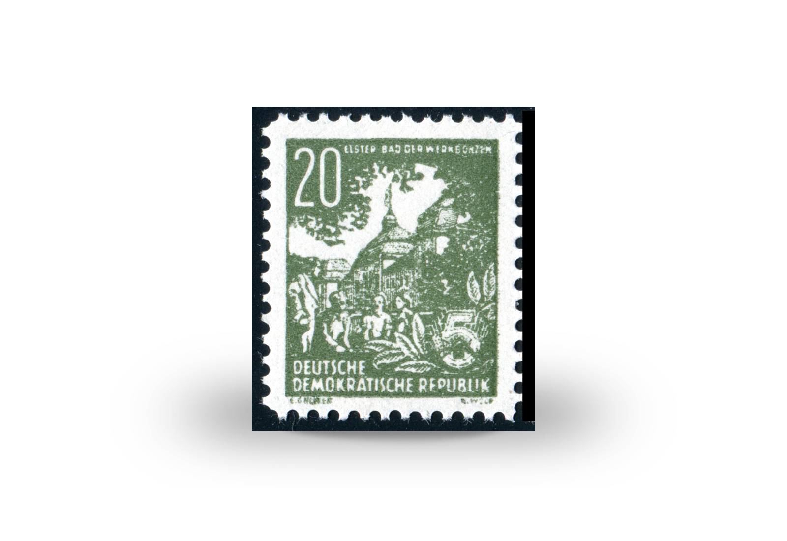 Briefmarke DDR Bad der Werkbonzen Michel-Nr. 10 postfrisch und geprüft