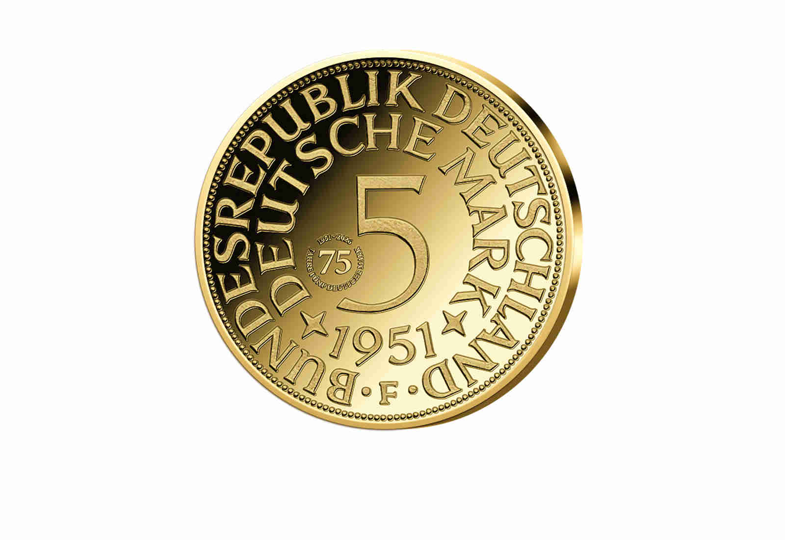 5 DM Silberadler 1951 - 1 oz 999/1000 Gold Premium Neuprägung mit Privy Mark