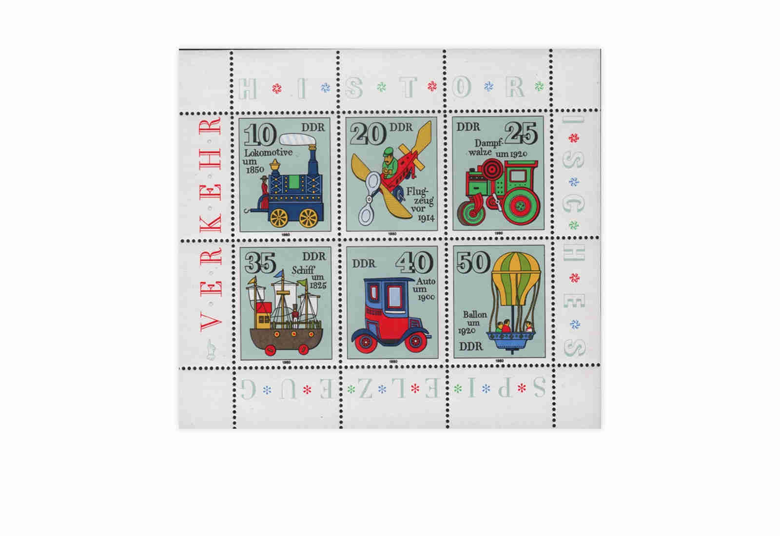 DDR Kleinbogen 1980 Michel Nr. 2566 bis 2571 gestempelt