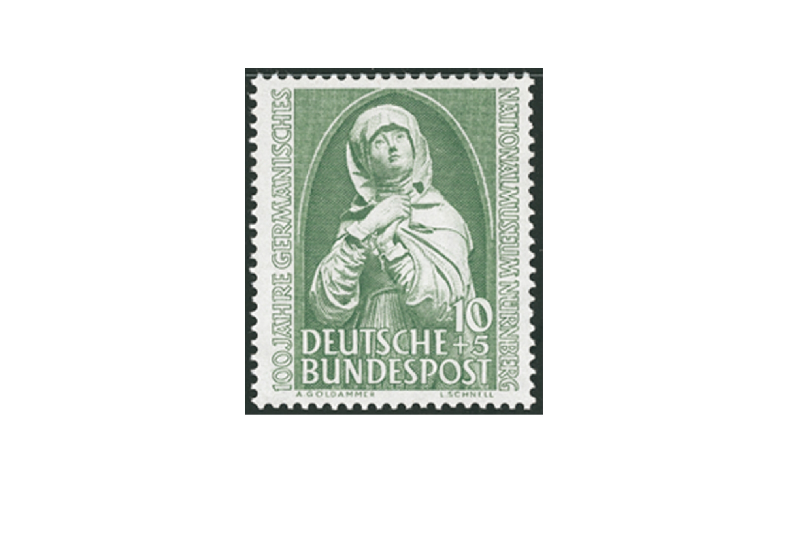 Briefmarke BRD 100 Jahre Germanisches Museum 1952 Michel-Nr. 151 postfrisch