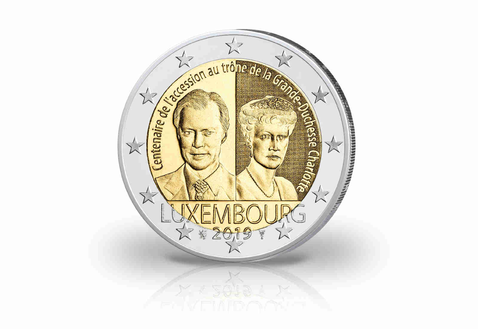 2 Euro 2019 Luxemburg 100 Jahre Thronbesteigung von Großherzogin Charlotte