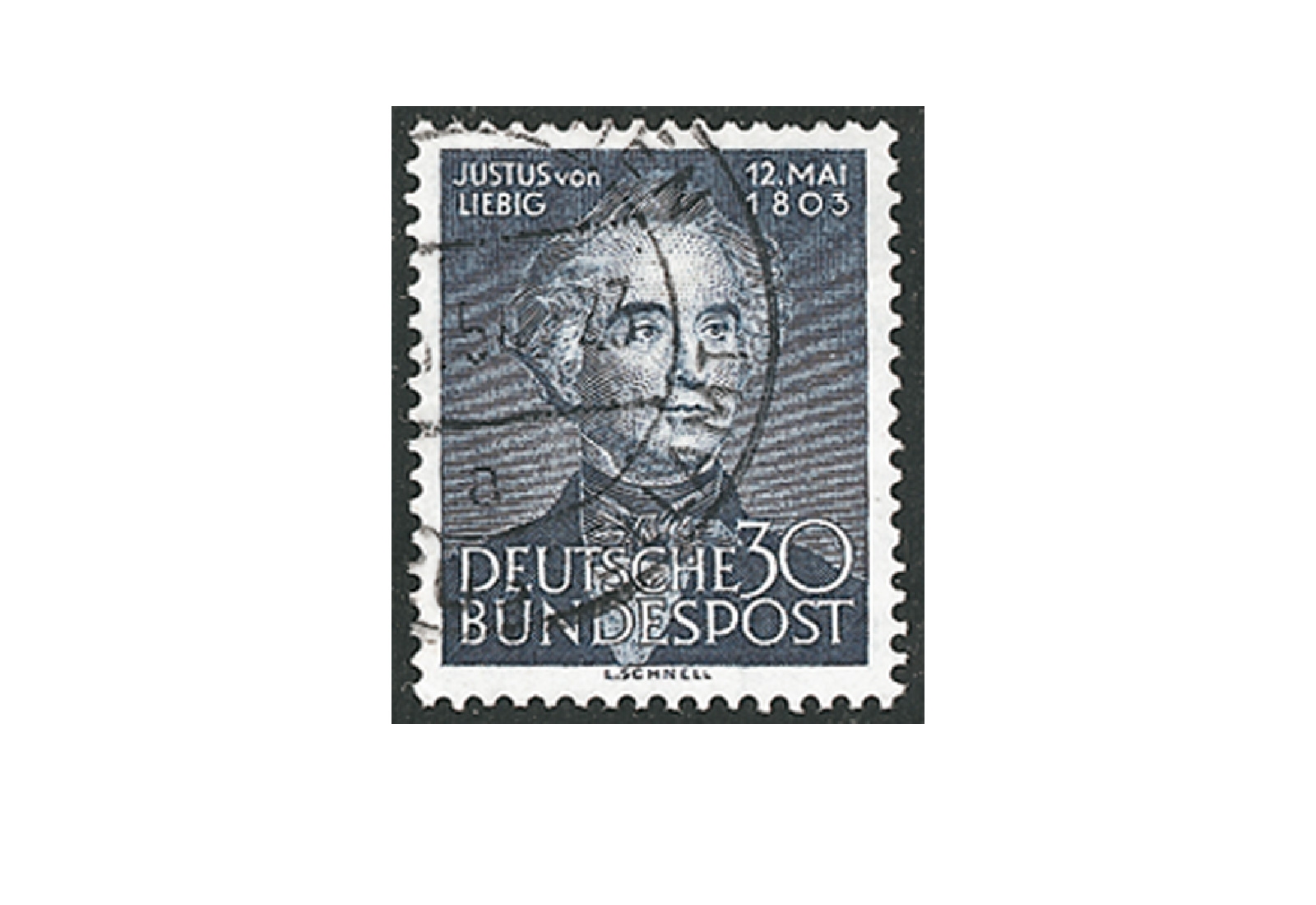 Briefmarke BRD Justus Liebig 1953 Michel-Nr. 166 gestempelt