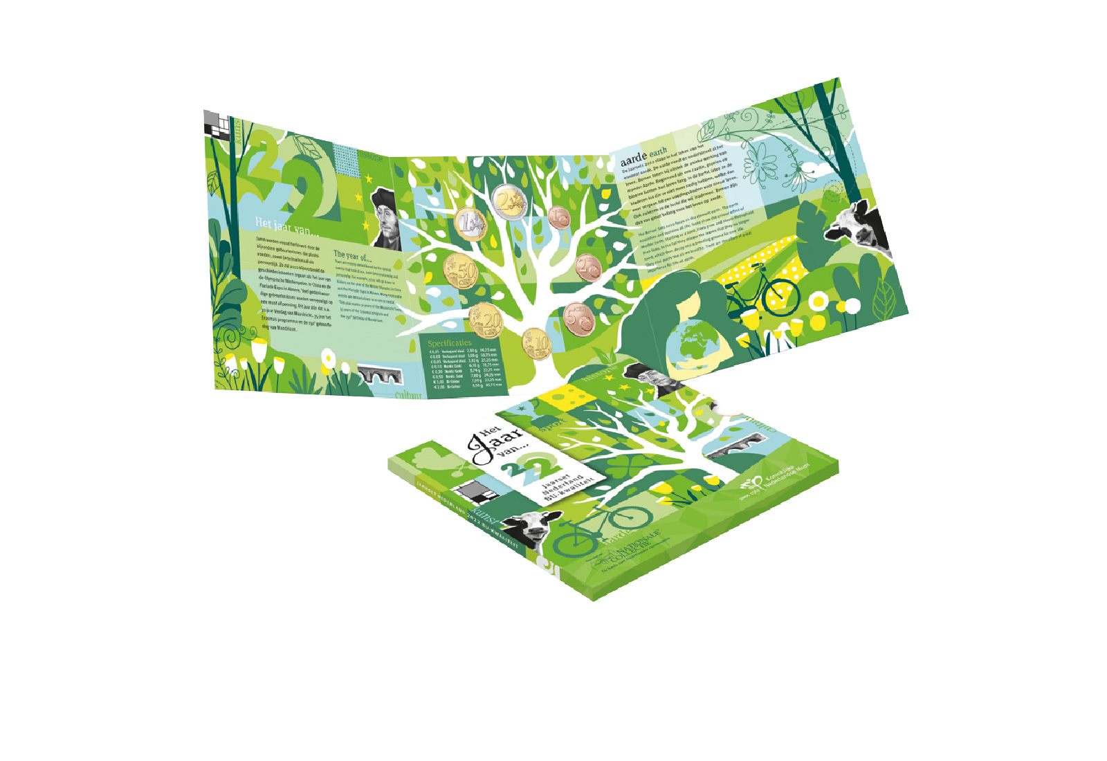 Kursmünzensatz 2022 Niederlande Earth st im Blister