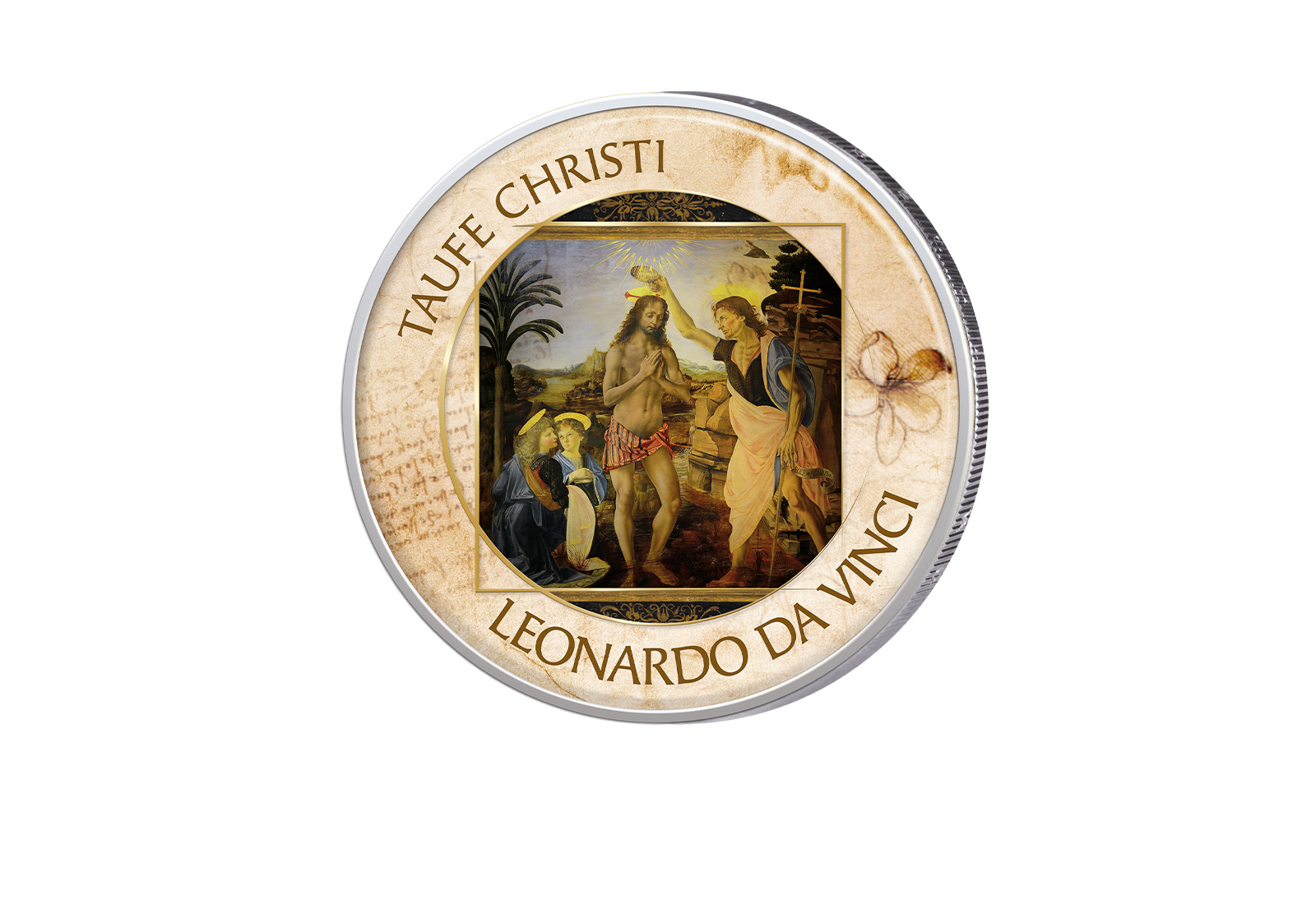 2 Euro "Taufe Christi" Serie-Kunst I mit Farbapplikation