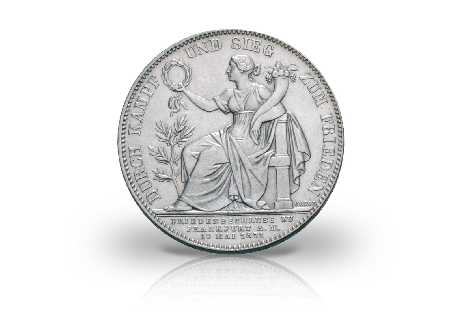 Siegestaler 1871 Kaiserreich Bayern Ludwig II. Thun 107