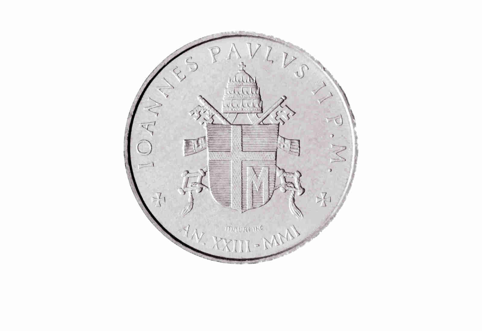 100 Lire 2001 Vatikan Papst Johannes Paul II. Wappen