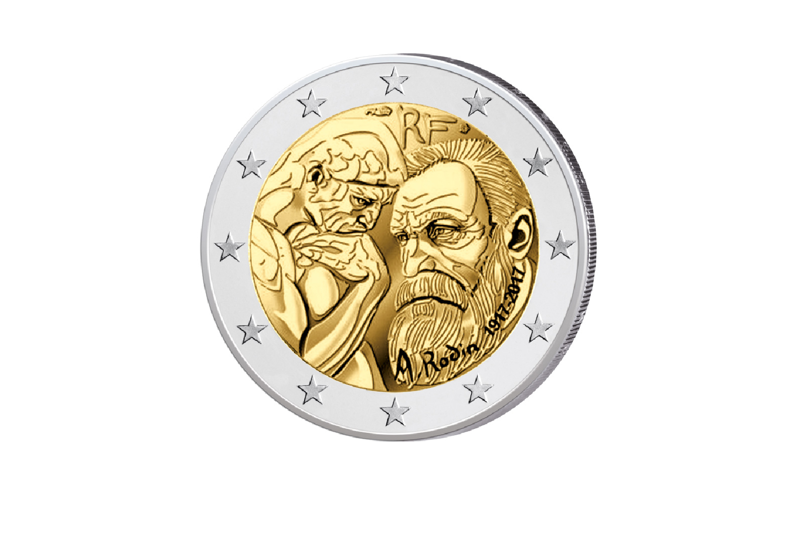 2 Euro 2017 Frankreich 100. Todestag Auguste Rodin