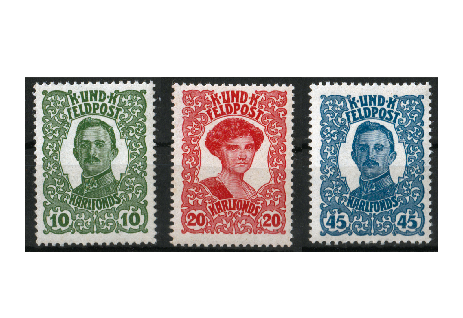 Österreich Feldpost Mi.Nr. 73-75 gest.