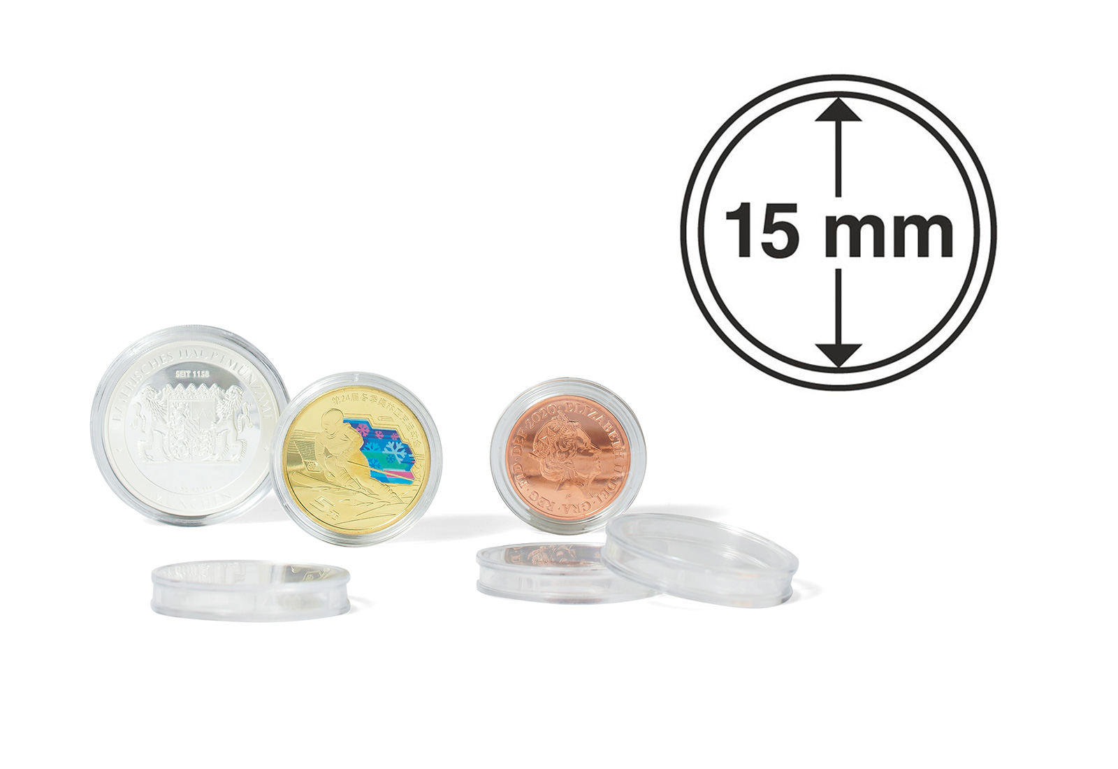 [15 mm] Leuchtturm Münzkapseln im 10er Pack