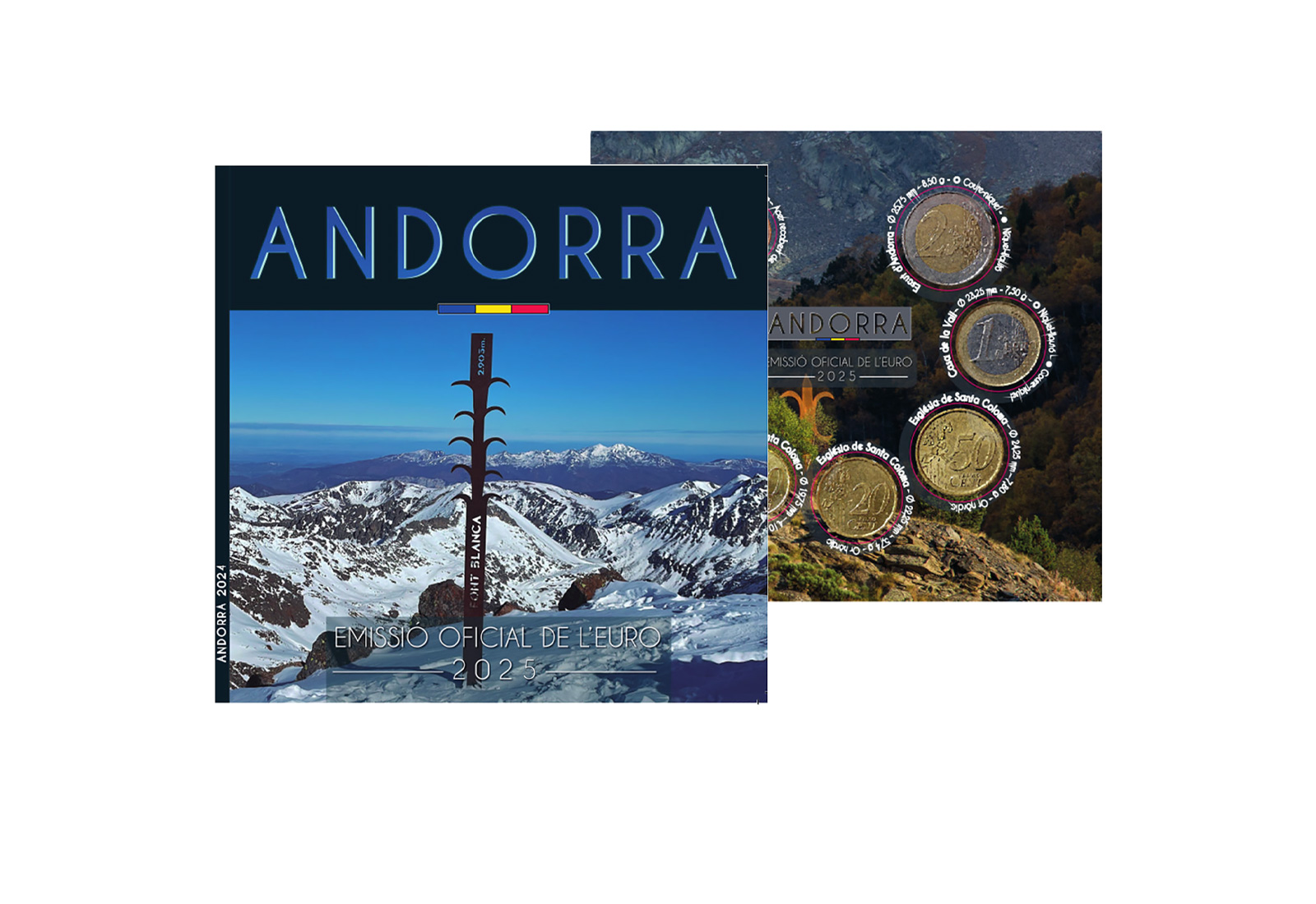 Kursmünzensatz 2025 Andorra im Blister st