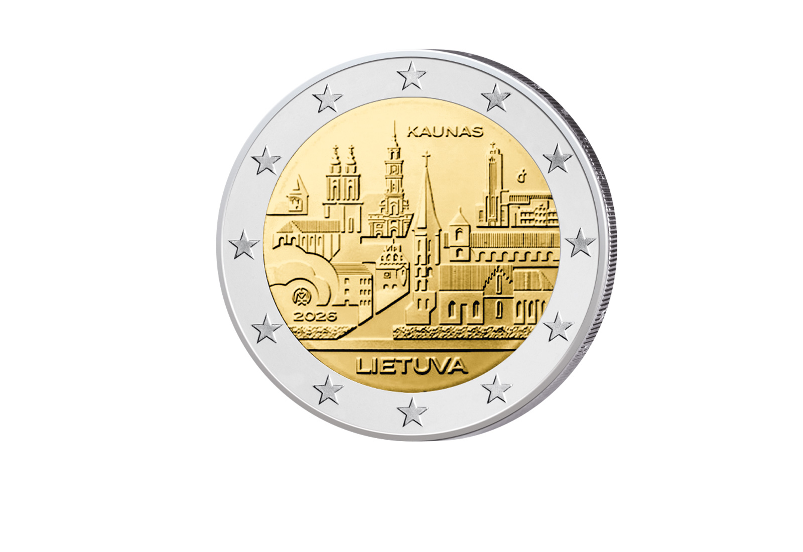 2 Euro 2026 Litauen - Die Stadt Kaunas