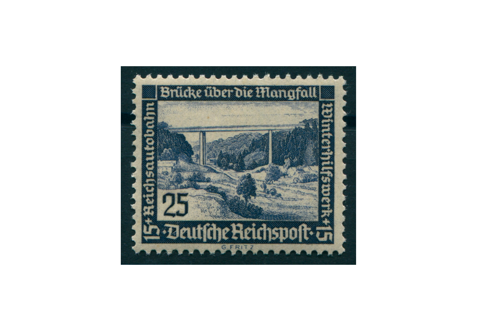 Briefmarke Drittes Reich 1936 Michel-Nr. 641 x senkrechte Riffelung postfrisch