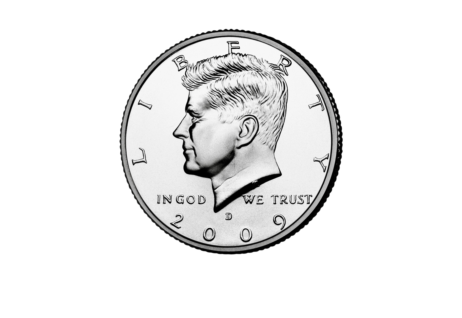 ½ Kennedy-Dollar USA mit Farbapplikation Abraham Lincoln