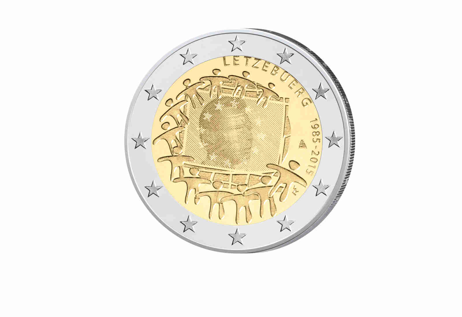 2 Euro 2015 Luxemburg 30 Jahre Europaflagge