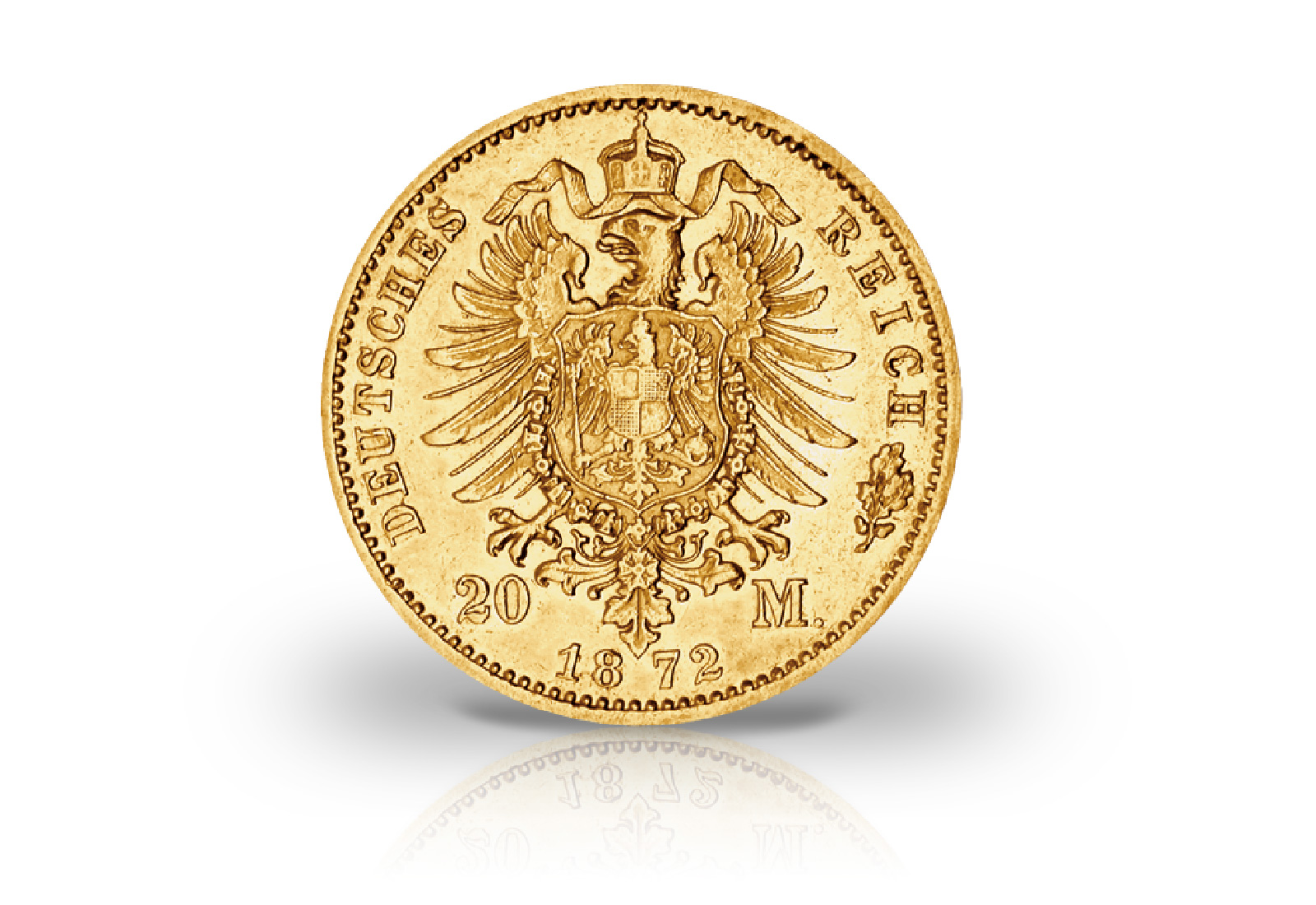 20 Mark Goldmünze 1872-1873 Deutsches Kaiserreich Baden Großherzog Friedrich I. Jaeger-Nr. 184