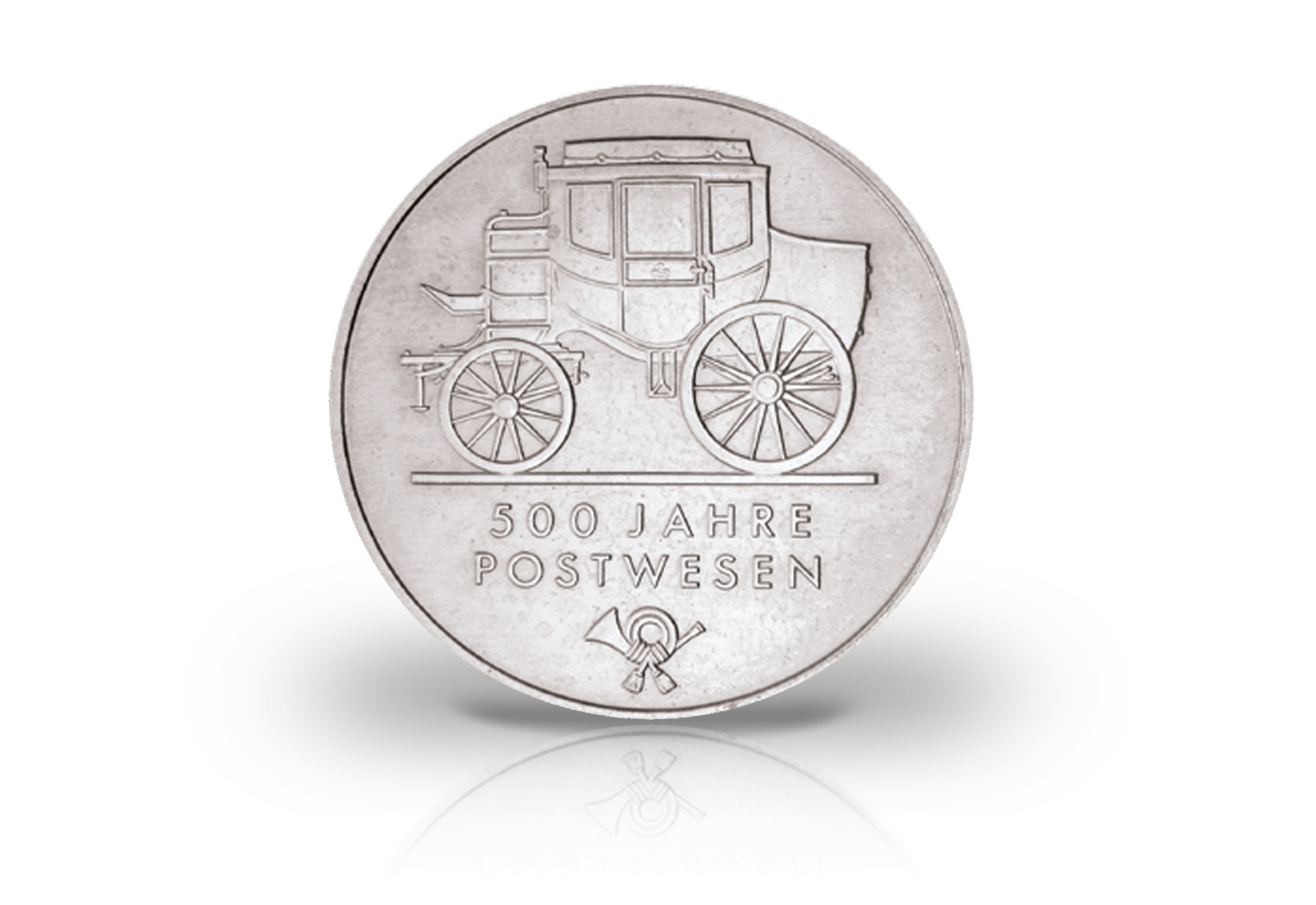 5 Mark Gedenkmünze 1990 DDR 500 Jahre Postwesen Jaeger-Nr. 1631