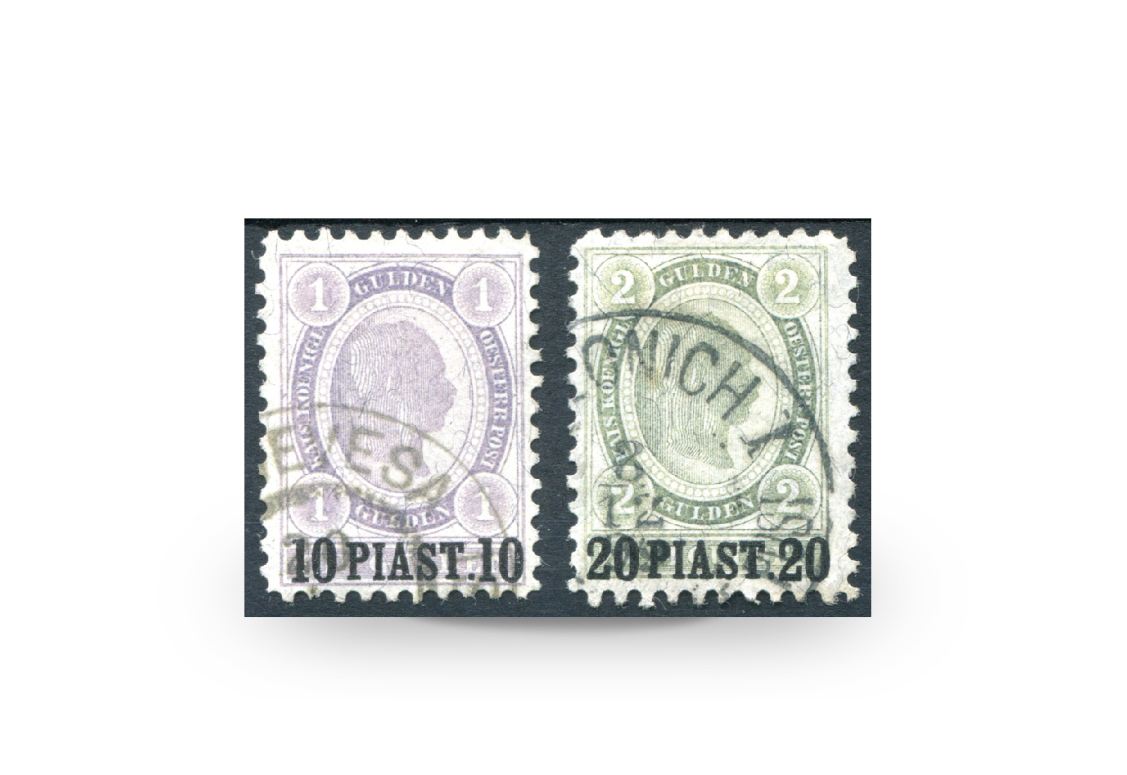 Briefmarken Österreich/Levante Franz Joseph 1896 Michel-Nr. 30/31 postfrisch