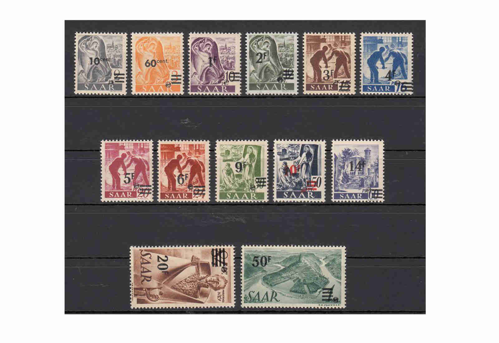 Briefmarken Saar MiNr.: 226-238 I ** gp.