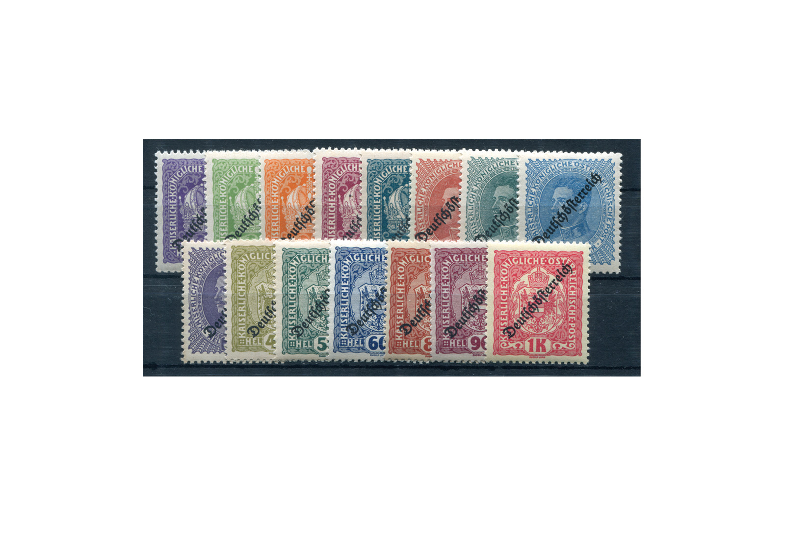 Österreich Mi.Nr. 228/242 Falz Freimarken 1918