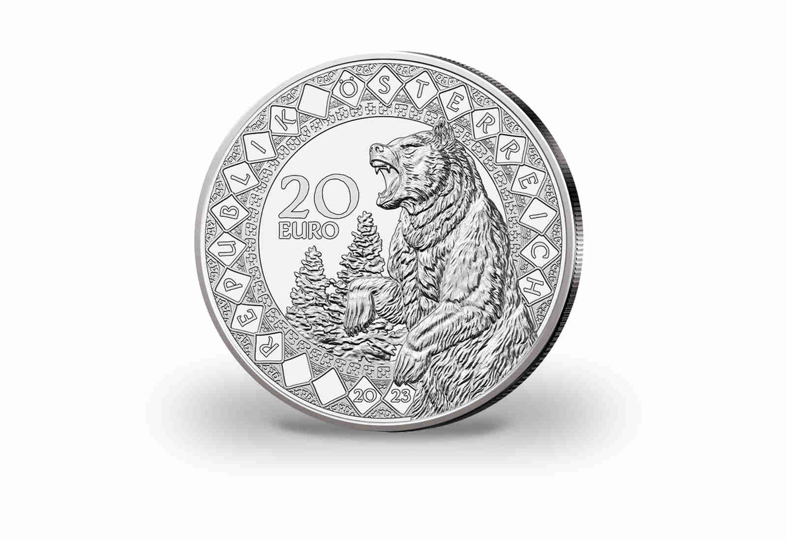 20 Euro Silbermünze 2023 Heilkraft des Bären PP