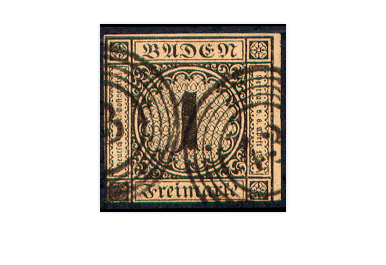 Briefmarke Altdeutschland Baden Freimarke 1851 Michel-Nr. 1 b gestempelt 
 