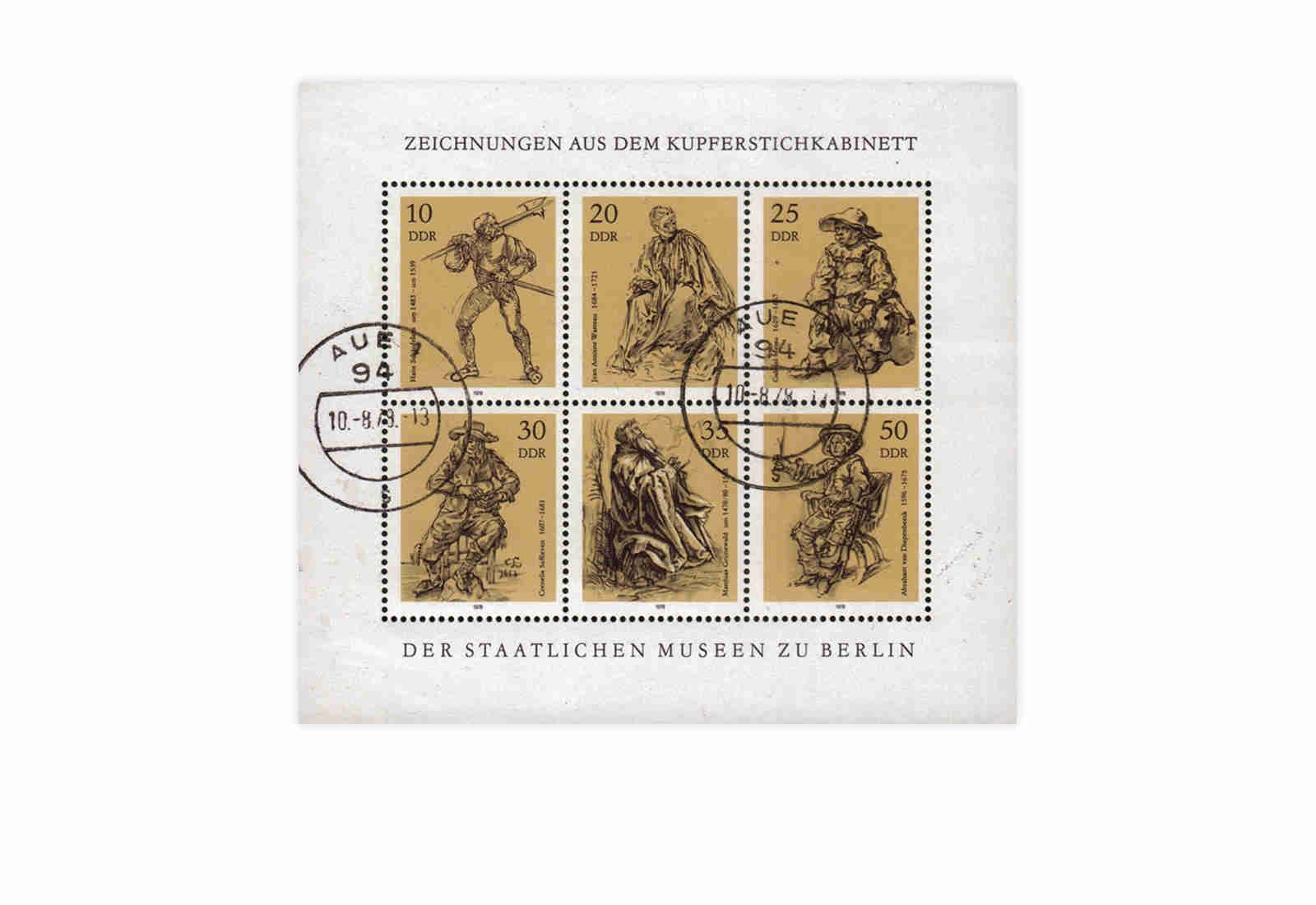 Briefmarken DDR Kleinbogen Michel-Nr. 2347-2352 gestempelt