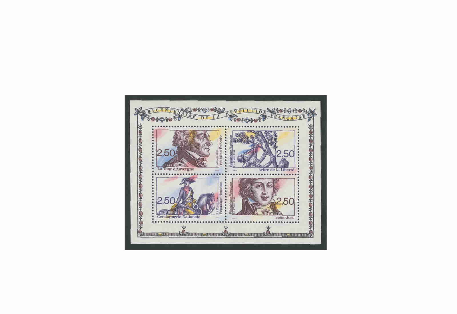 Briefmarken Frankreich 200 Jahre Gendarmerie Nationale 1991 Block 11 postfrisch