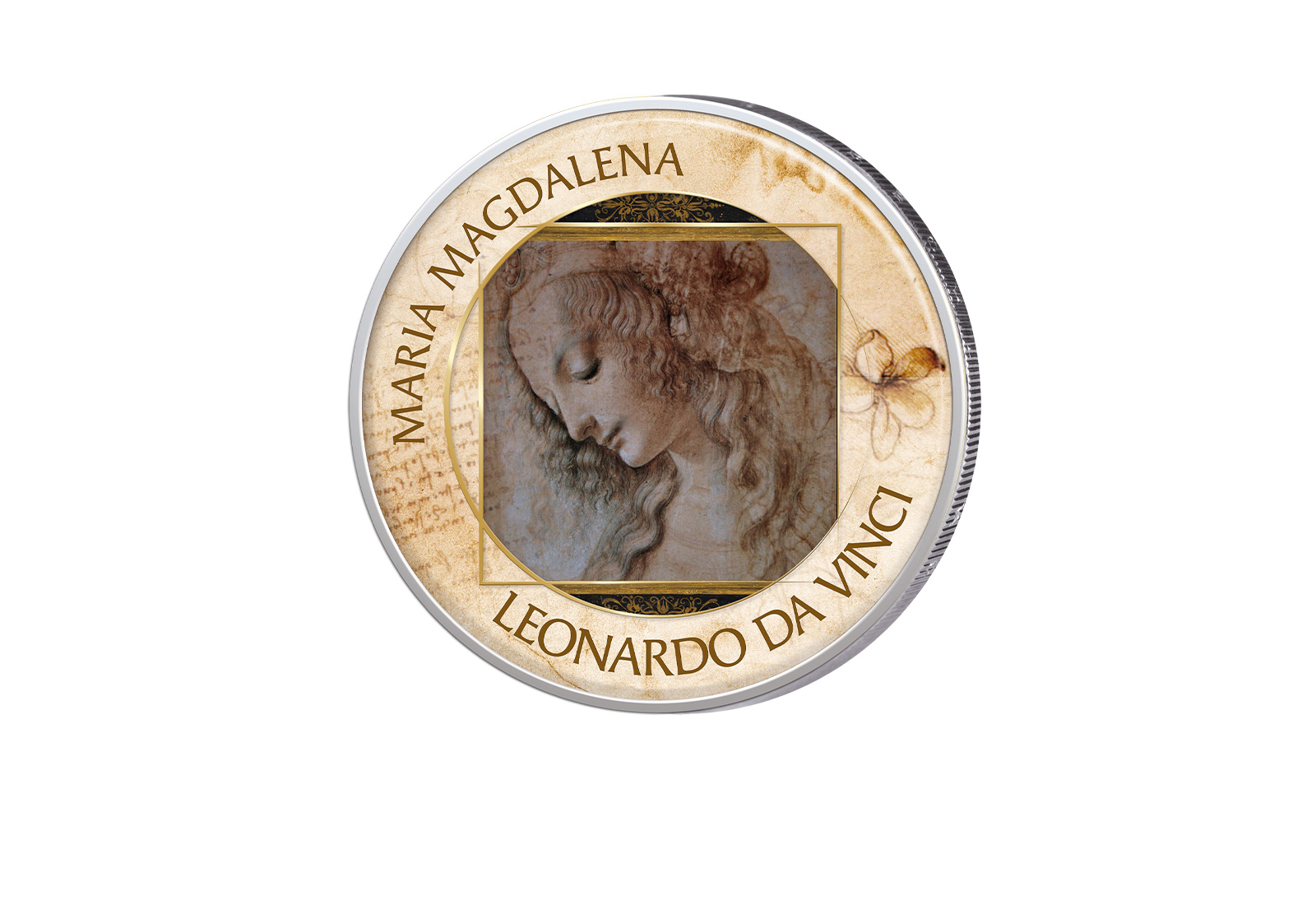 2 Euro mit Farbapplikation Maria Magdalena Serie Kunst I