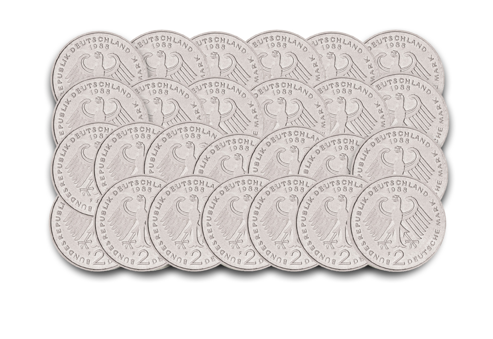 2 DM 1990-2001 BRD Franz Josef Strauss 59er Set Jaeger-Nr. 450