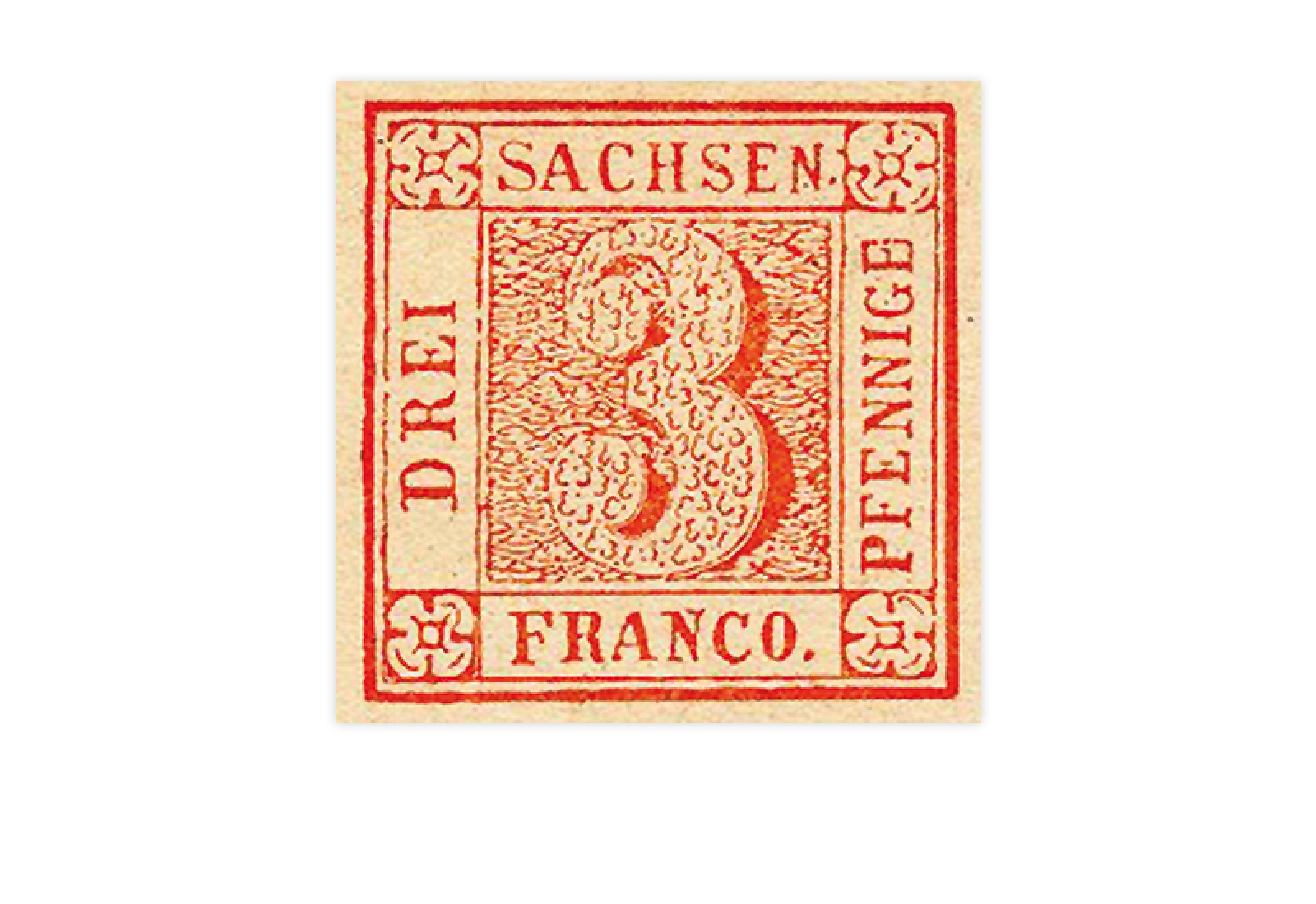 Faksimile Sachsen Dreier