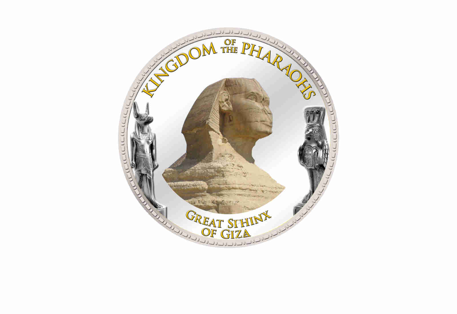 1 Pfund Ägypten Sphinx von Giza, 999,9 Goldauflage mit Farbmotiv