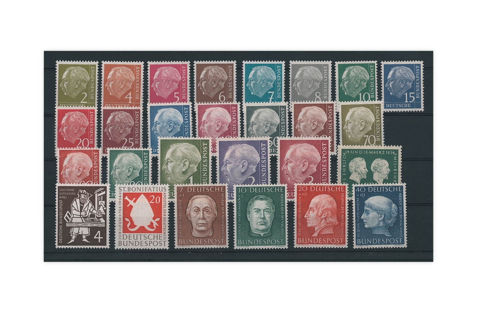 BRD Jahrgang 1954 Mi.Nr. 177/203 **
