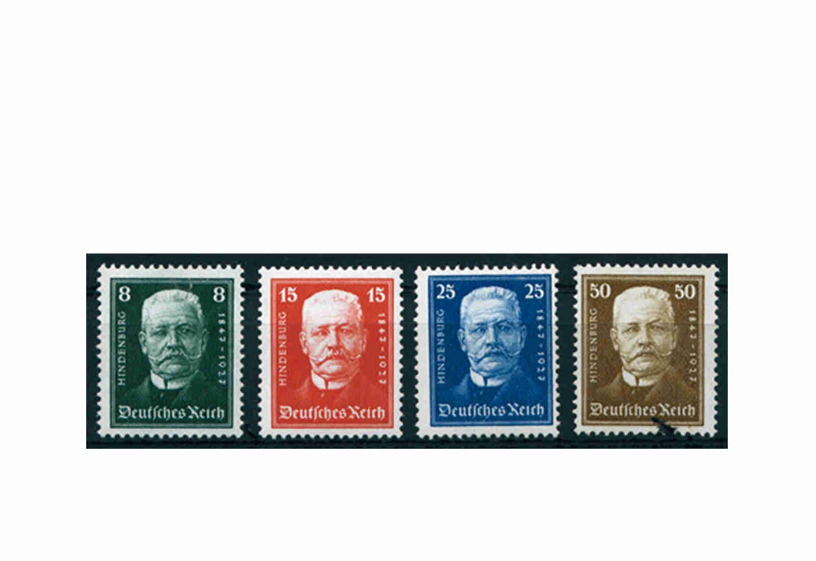 Briefmarken Deutsches Reich 1927 Michel-Nr. 403/6 Falz