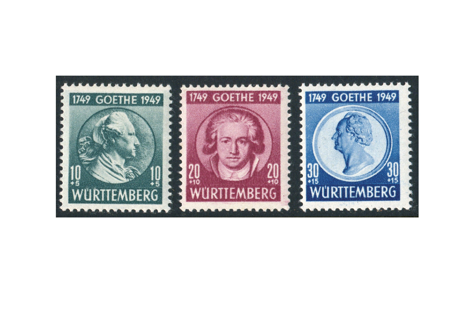 Württemberg Mi.Nr. 44/46 postfrisch