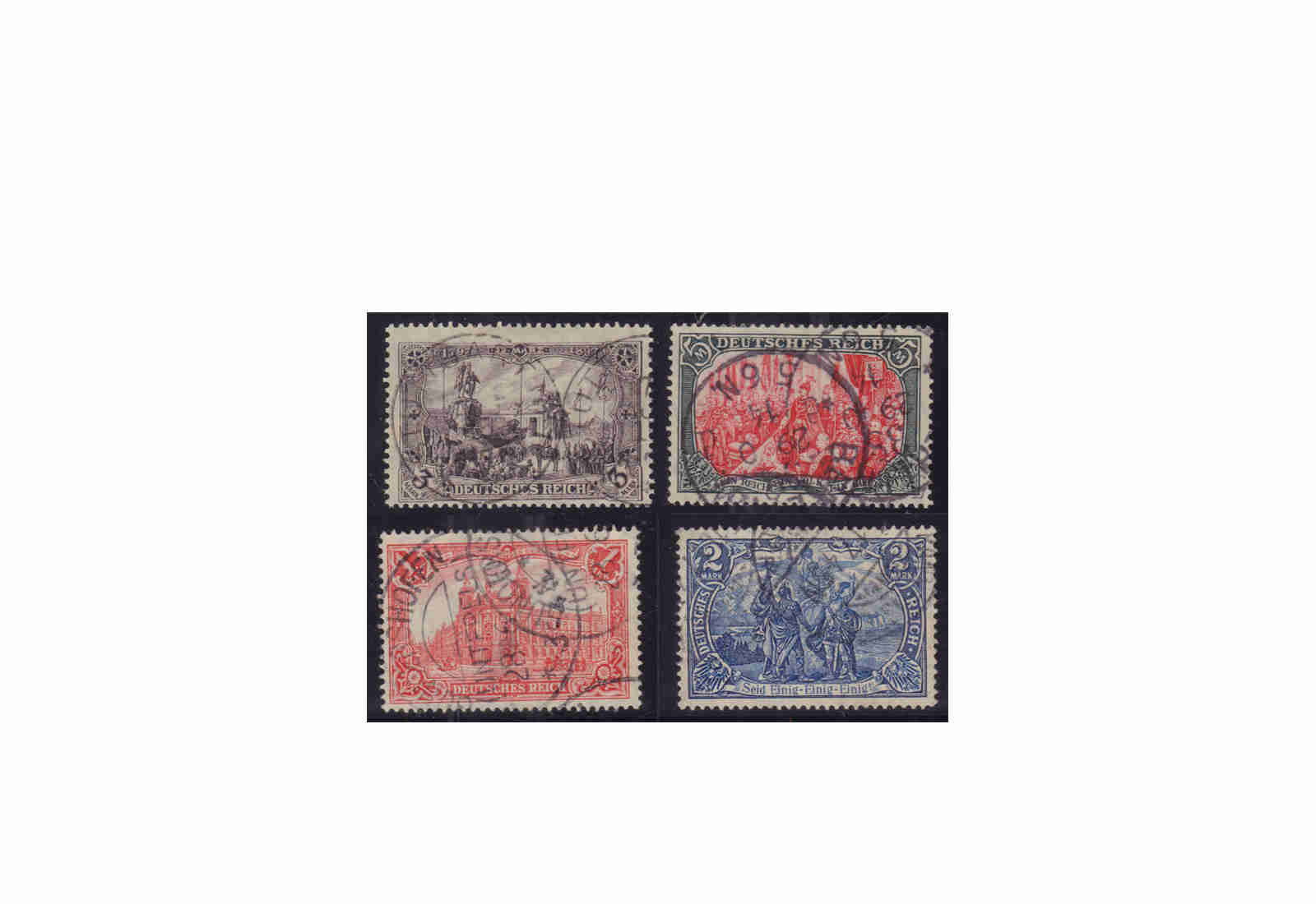 Briefmarken Deutsches Reich Kaiserreich 1905 Michel-Nr. 94/97 A I gestempelt